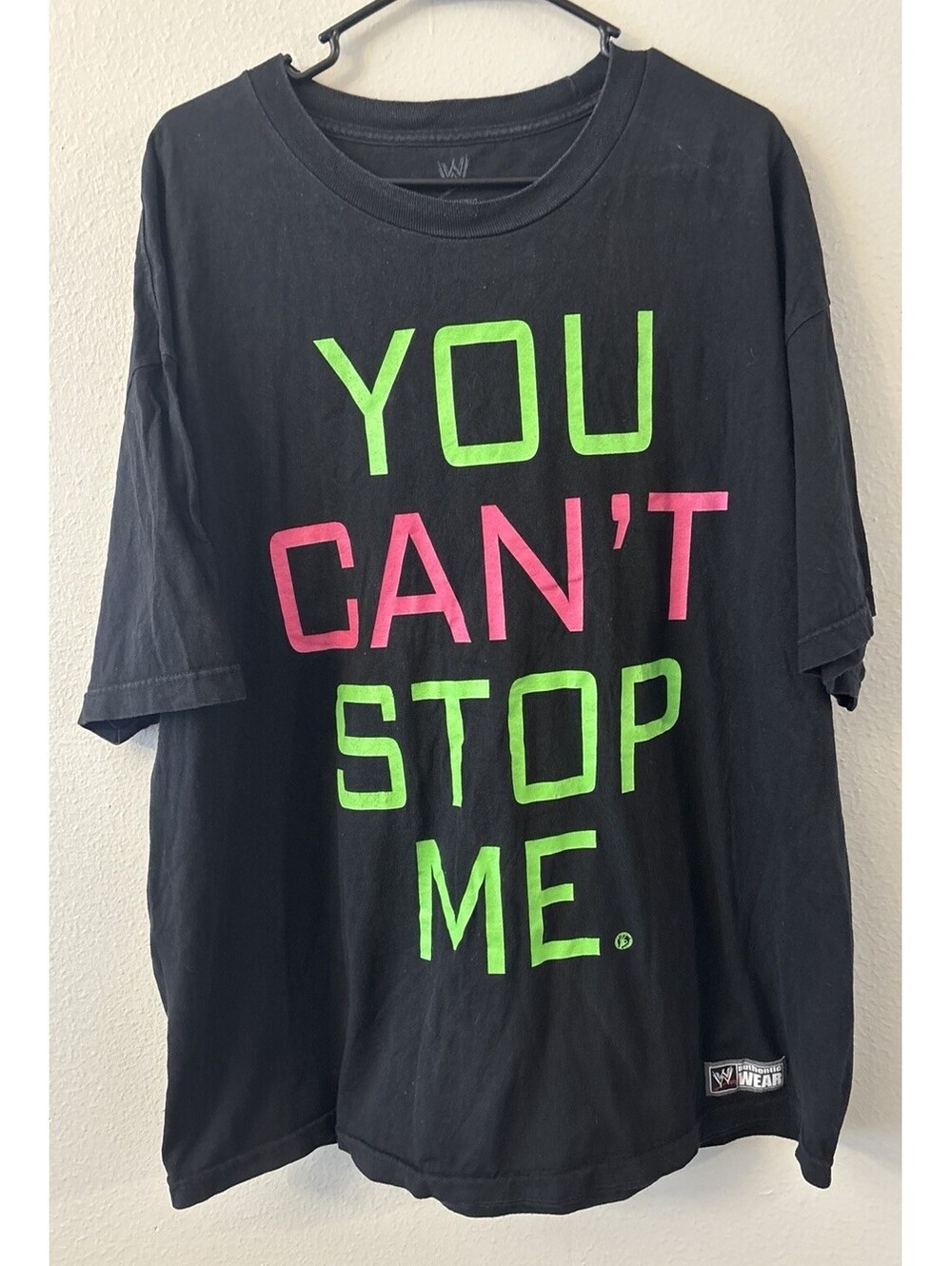 John Cena 2011 WWE Authentic T-Shirt You Can't  Stop Me Size XXL Black